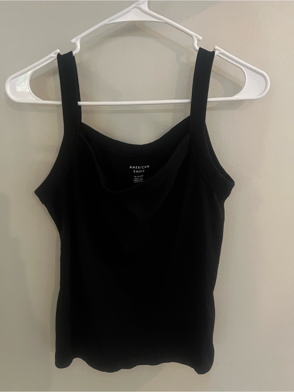 American Eagle Outfitters Black Ribbed Tank Top - Women's